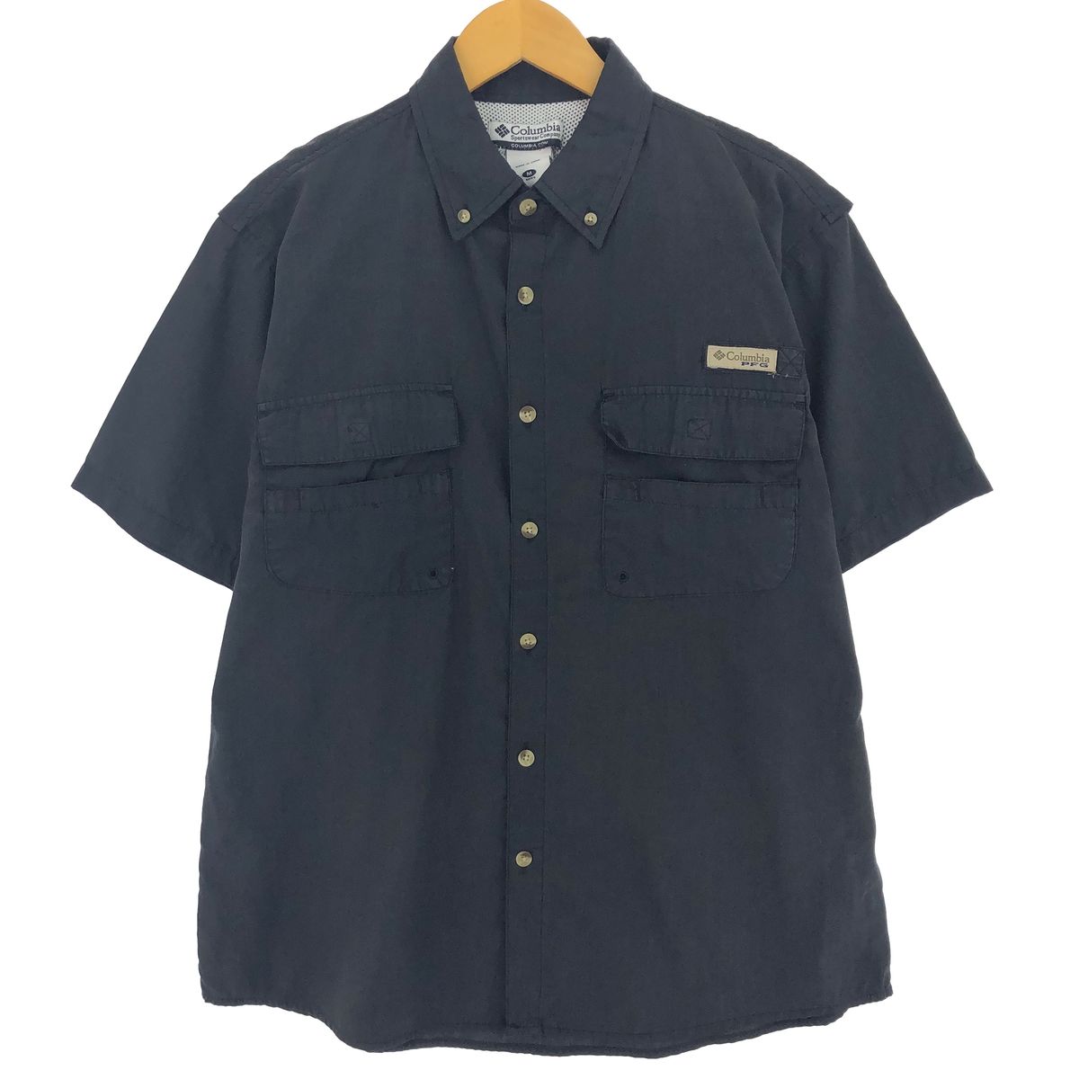 古着 コロンビア Columbia PFG ボタンダウン 半袖 フィッシングシャツ メンズM/eaa445030