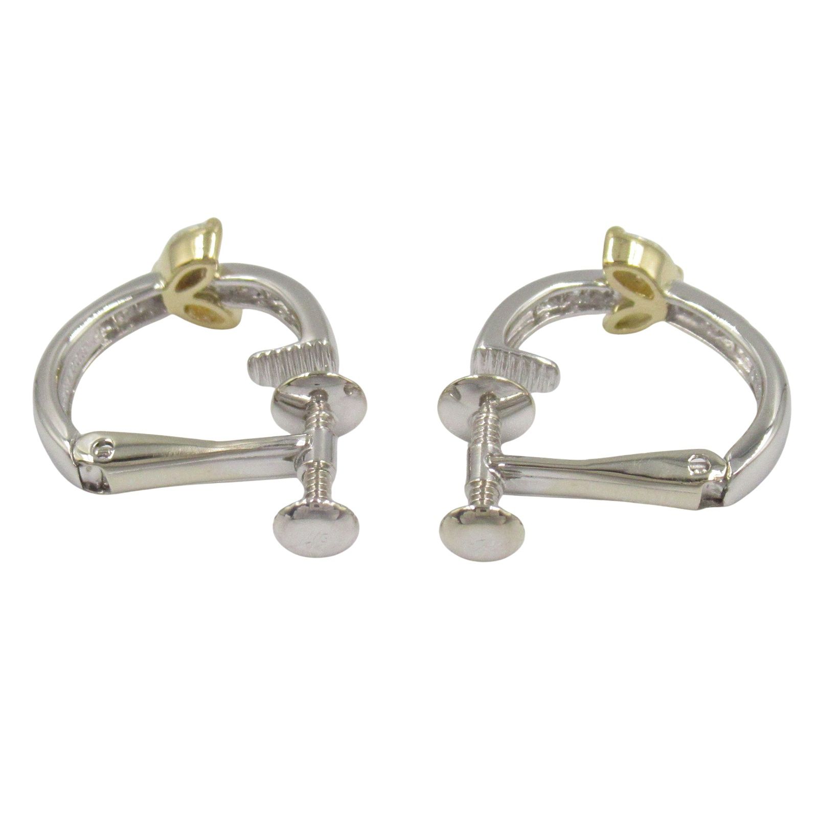 レディース アクセサリー イヤリング k18 pt900 コンビ K18 Pt900