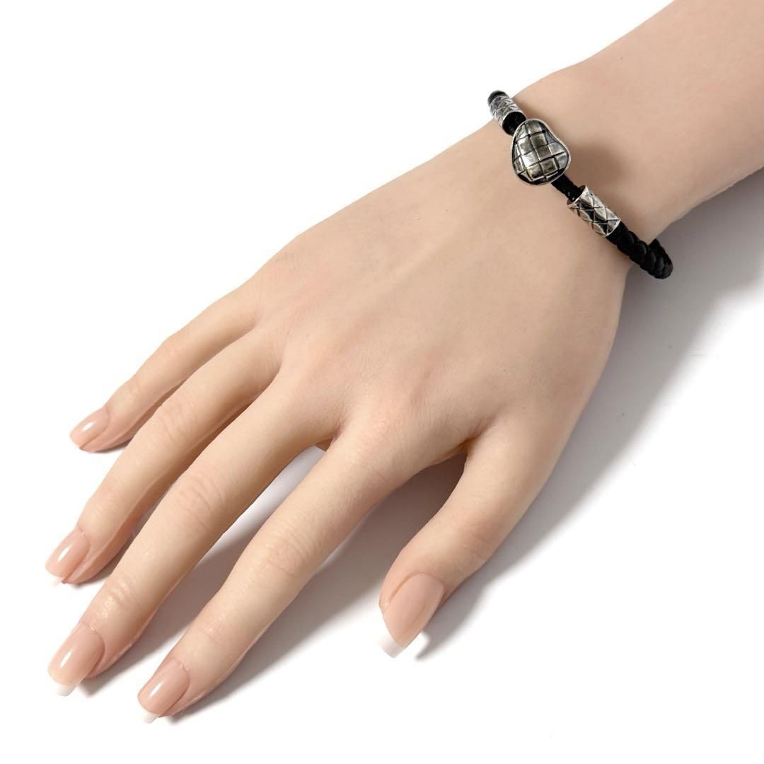希少】ボッテガヴェネタ メンズ ブレスレット レザー レイントレ
