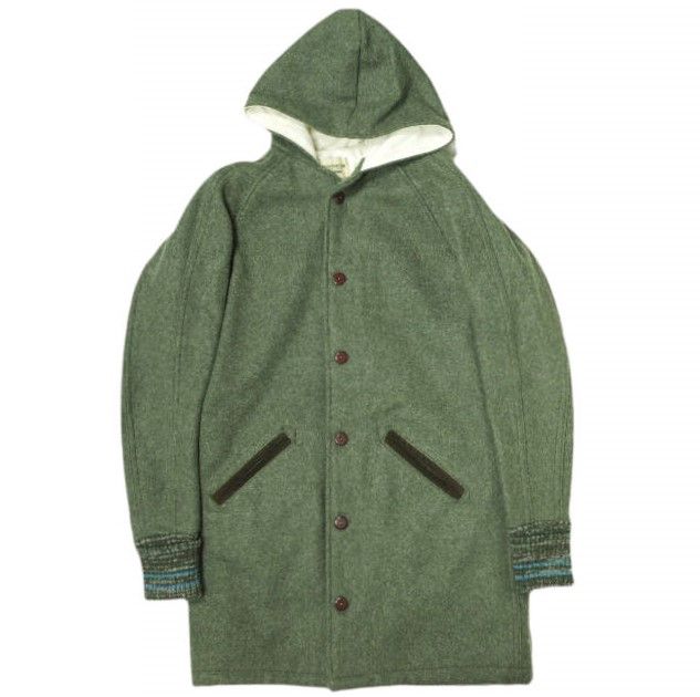 SKOOKUM スクーカム アメリカ製 メルトンウールフーデッドサーコート 32 OLIVE スタジアムジャンパー スタジャン アウター SKOOKUM スクーカム アメリカ製 メルトンウールフーデッドサーコート