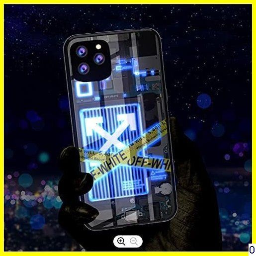 ☆ が来るとLEDから光り輝く mini 12 iPhone OFF 級強化ガラスカバー