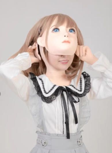 最安値に挑戦。 全頭マスク ロック付き NO.1185 カツラ付き フルマスク ドール ヘッドロリータ人形 コスプレ 変身 仮装 着ぐるみ 二次元美少女 海外ファッション通販。