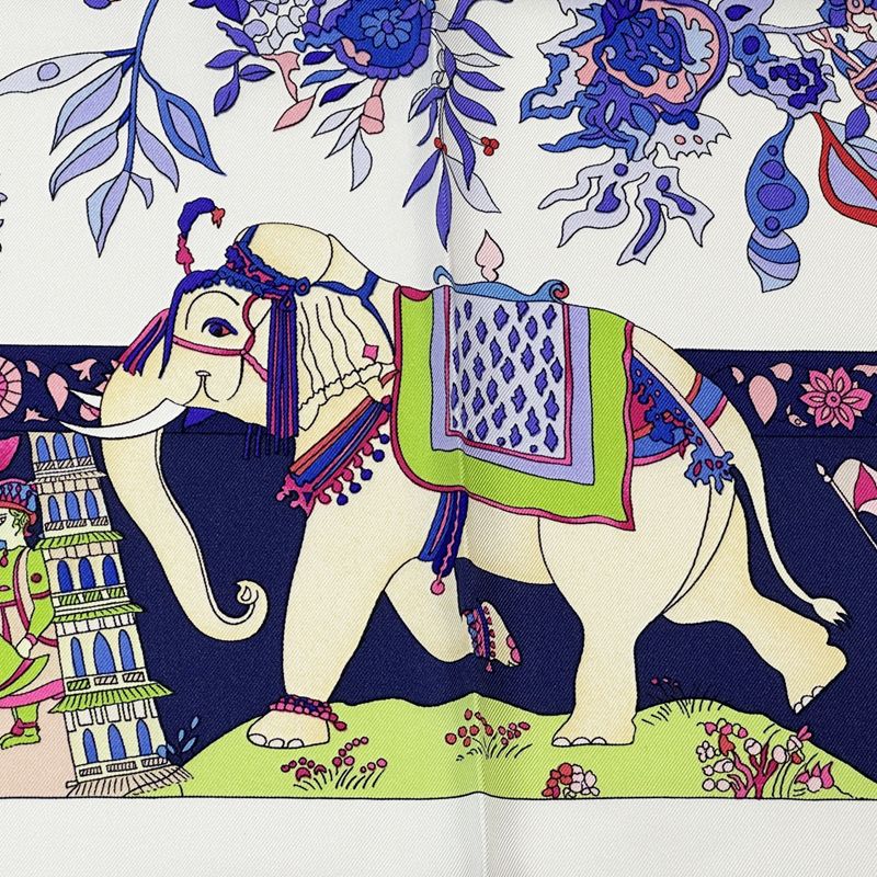 エルメス HERMES スカーフ カレ90 Fantaisies indiennes 眩惑のインド