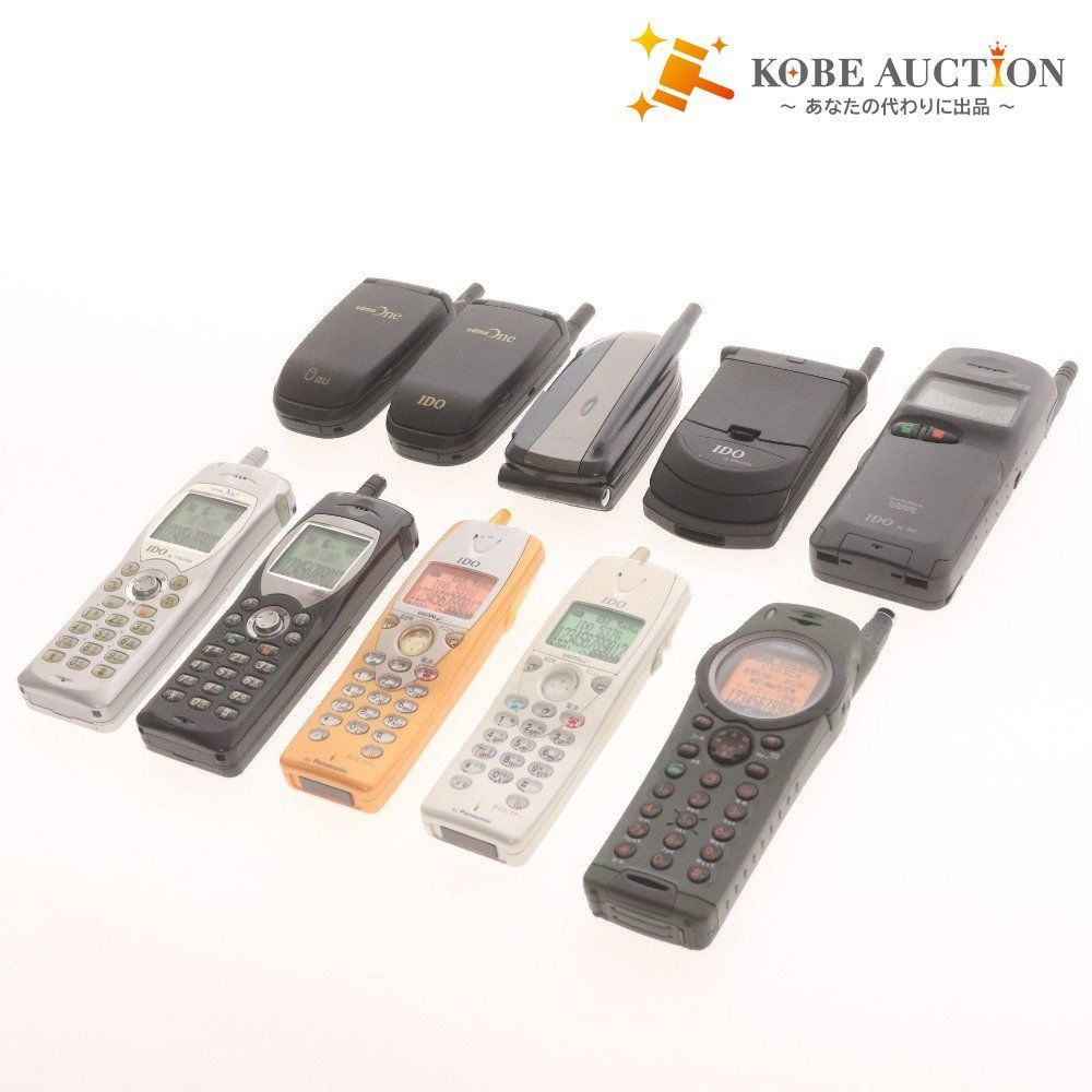 モックアップ ガラケー 10点セット まとめ売り IDO cdmaOne au byTOSHIBA C100M C303CA C103T C415T 537G 531G TACS 等 サンプル