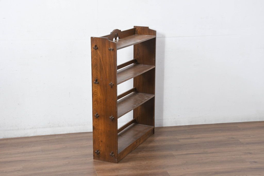 4段楔式本棚 ブックシェルフ 陳列棚 収納棚 ラック ヴィンテージ 03524 4段