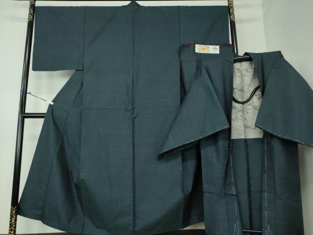 平和屋着物●男性 本場大島紬 アンサンブル 長羽織 正絹 DAAS3073ps