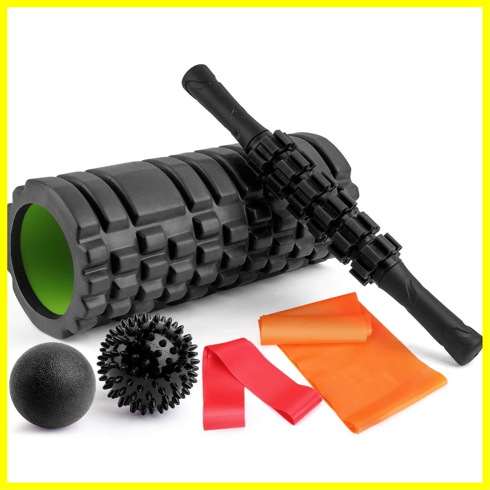 在庫処分】ヨガポール トリガーポイント スティック マッサージボール 7点の筋膜ローラー式セット