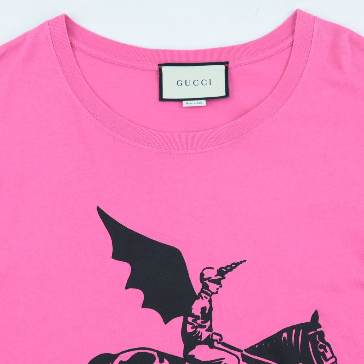 グッチ ウィングジョッキー ロゴプリント 半袖Tシャツ メンズ コットン ピンク L カットソー ケリングタグ GUCCI - メルカリShops