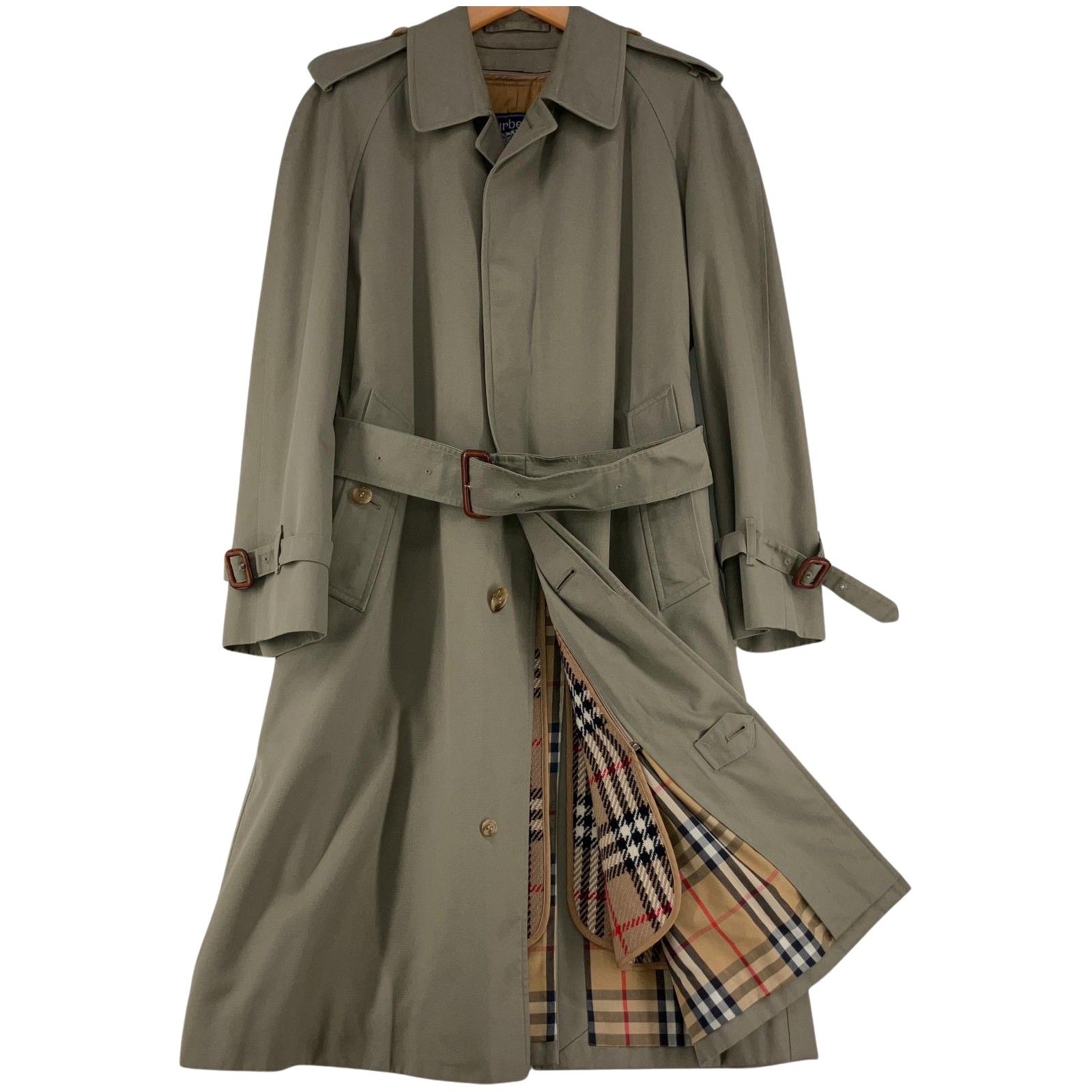 △△Burberrys バーバリーズ ライナー付 ベルト付比翼コート 記名あり