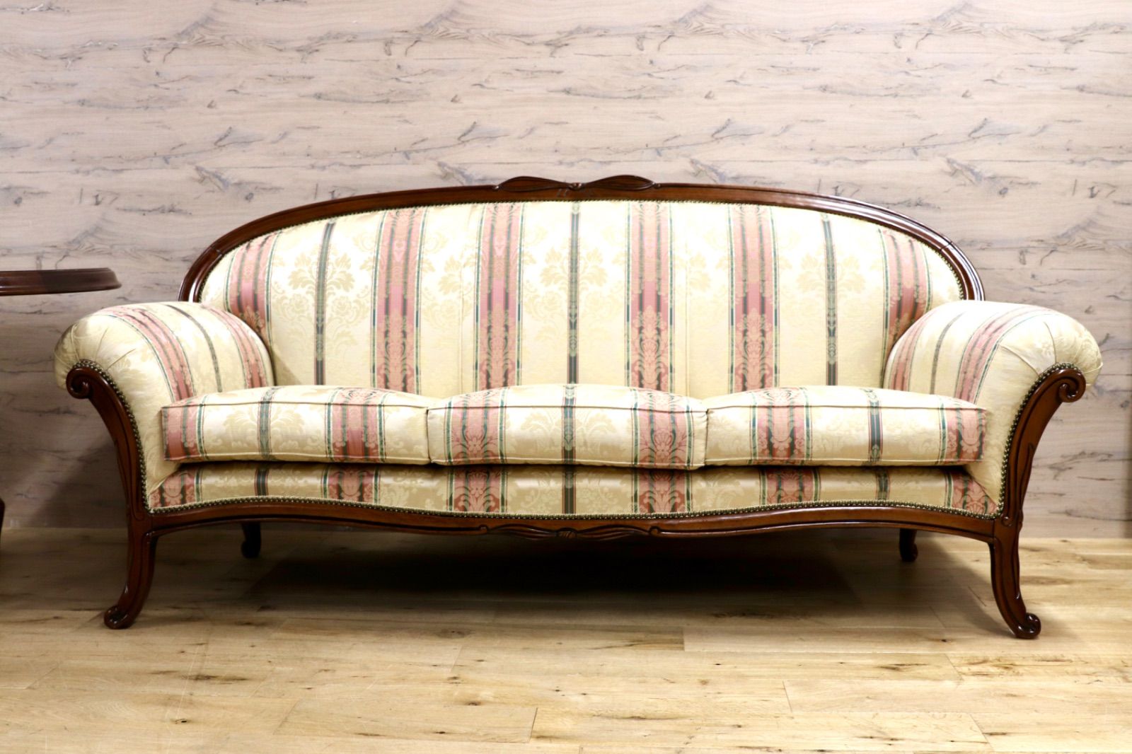 GMIK568○morello gianpaolo | モレロ ジャンパウロ 3人掛けソファ トリプルソファ イタリア製 ロココ調 姫家具 エレガント 展示品