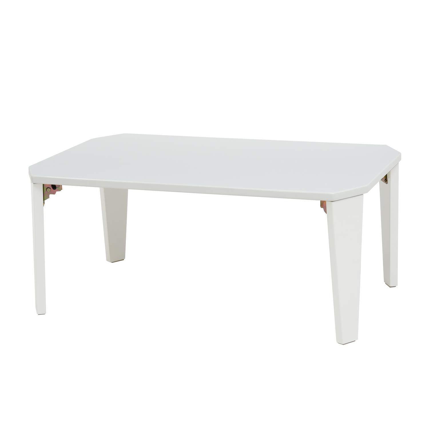 完成品 子供 クルール7550CW コンパクト 折りたたみ 幅75cm ローテーブル クリアホワイト 萩原