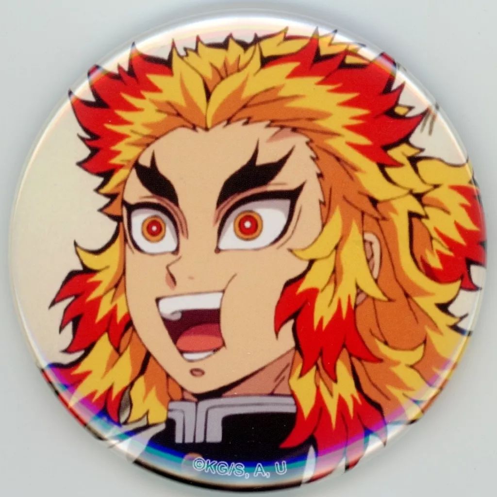 高評価！ 中古】バッジ・ビンズ 煉獄杏寿郎 「WEBSHOPくじ 57mm缶バッジ バッジ+ピンバッジ