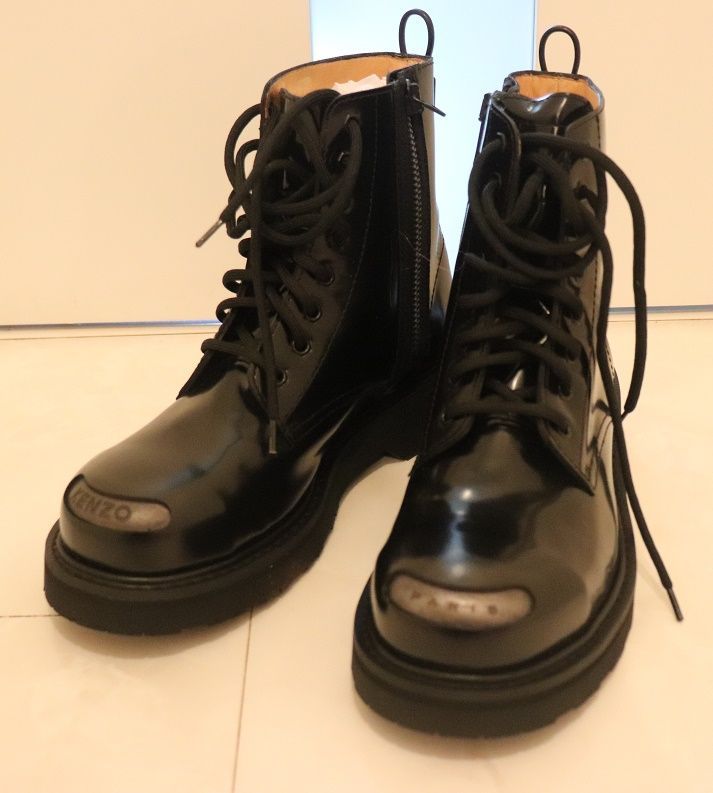 KENZOケンゾー 新品メンズレザーブーツ 43 95700円箱付き 黒 28 KENZOケンゾー 新品メンズレザーブーツ 43 95700円箱付き 黒 28