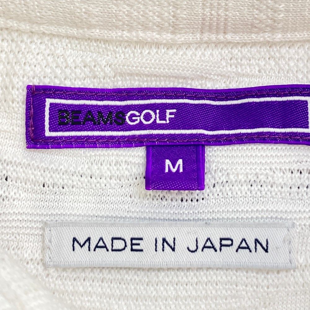 サイズ：M BEAMS GOLF ビームスゴルフ  半袖ポロシャツ 総柄 ホワイト系 [240101220622]# ゴルフウェア メンズ