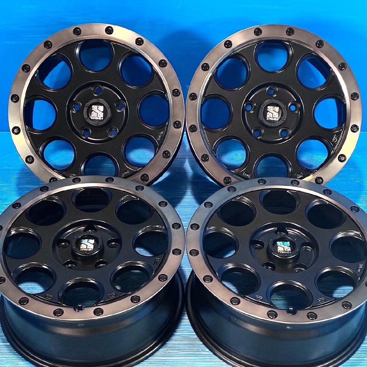 美品！中古アルミ17X7.5　MLJ　XトリームJ　エクストレイル、ラングラー MLJ XTREME-J mlj エクストリーム j JL/JK ラングラー 7.5J-17 +