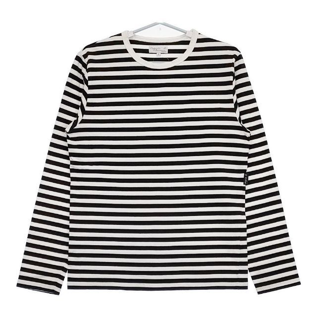 美品 agnes b. アニエスベー ボーダー ロング Tシャツ カットソー 長袖 サイズ2 ネイビー/ホワイト レディース 古着 中古 agnes b. homme ボーダー 長袖Tシャツ カットソー ロンT