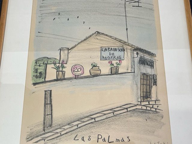 年代物の 香月泰男 LasPalmas リトグラフ 石版画 30 75 絵サイズ約32×45cm 額サイズ約47×62.5cm 301538 絶対必見!