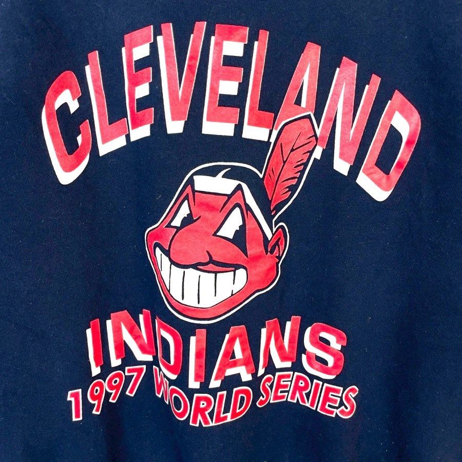 MLB CLEVE LAND INDIANS スウェット ワッペンロゴ M』Cleveland Indians インディアンス MLB プリントスウェット