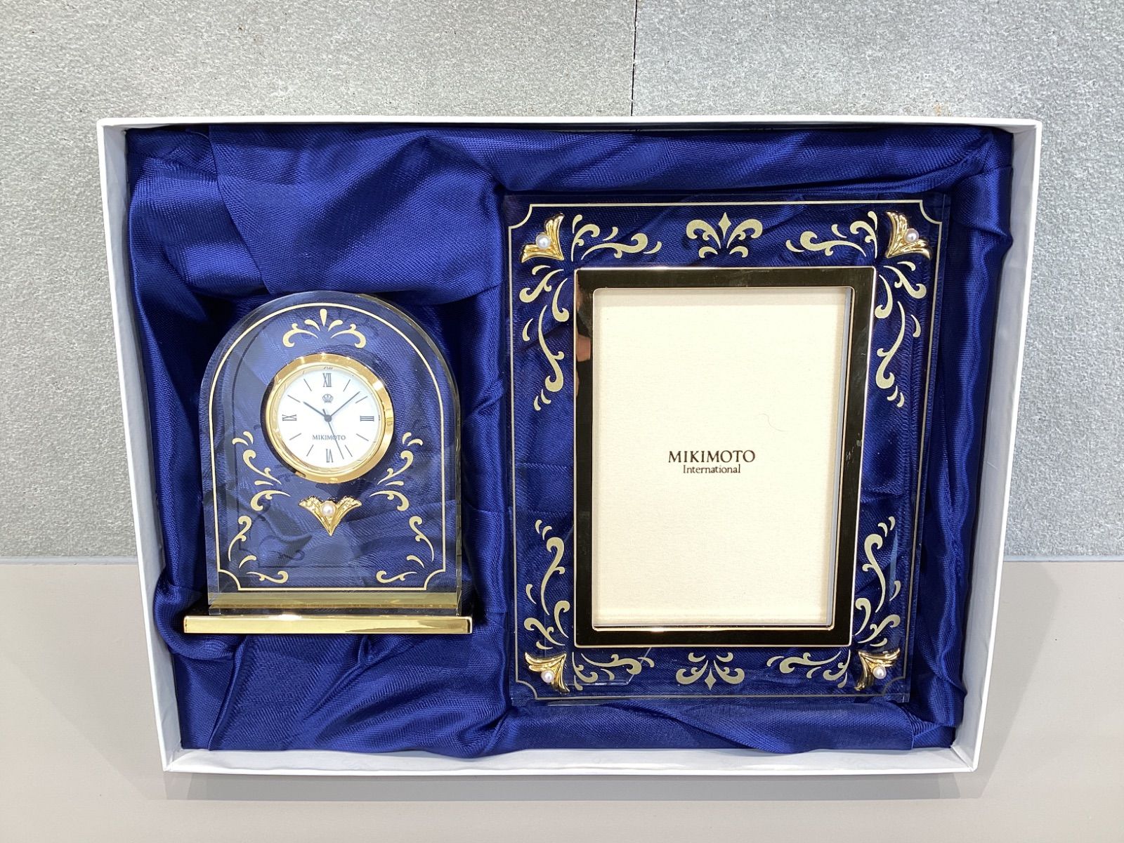 W58 MIKIMOTO ミキモト 置き時計&フォトフレームのセット - メルカリ