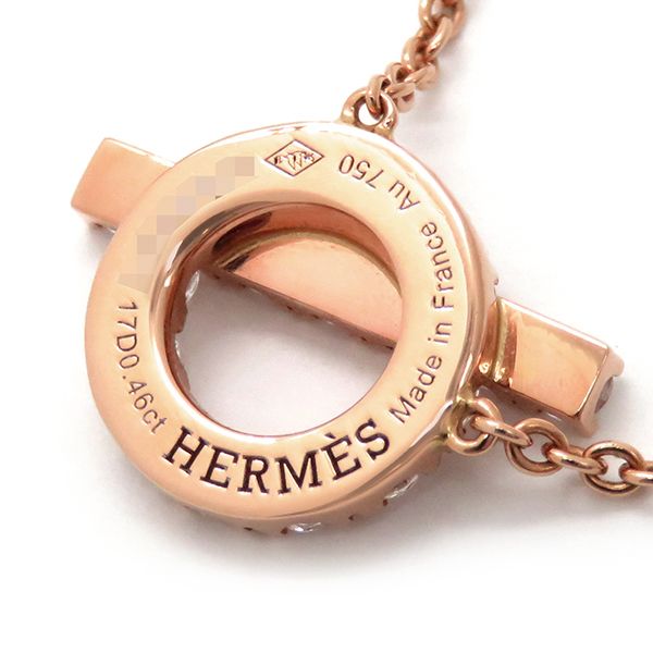 エルメス HERMES ネックレス フィネス ダイヤ K18PG ダイヤモンド  