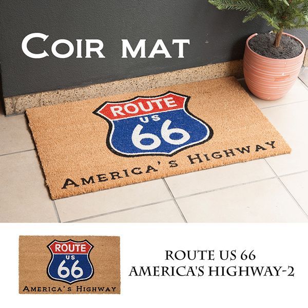 【NEW】【全国送料無料】玄関マット レクトコイヤーマットROUTE US 66 AMERICA'S HIGHWAY-2 アメリカン USA