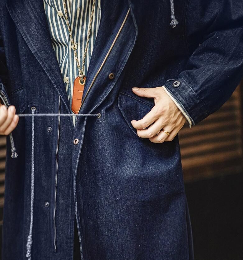 ヴィンテージ復刻アメカジ デニム M-51 PARKA トレンチコート メンズ