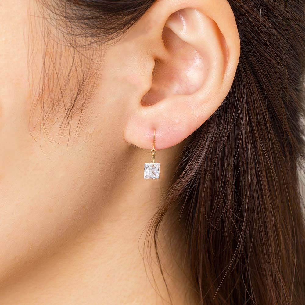 フック キュービックジルコニア イエローゴールド ピアス K10 ESTELLE 0222-6352-0019-0000 エステール