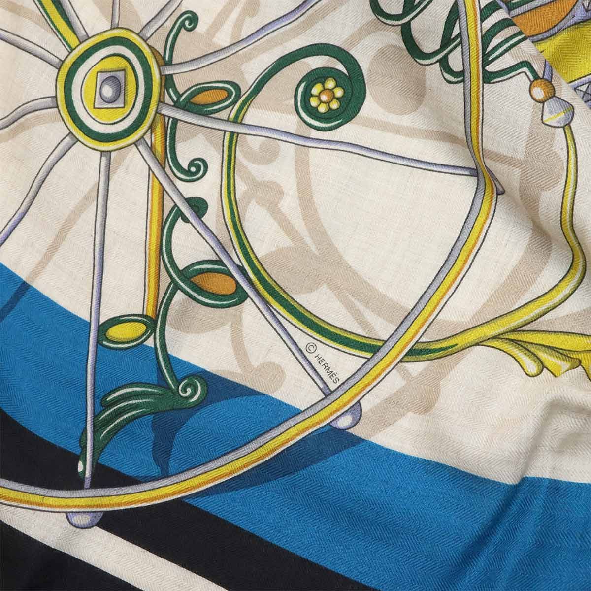 新品同様 エルメス HERMES カレジェアン ショール 大判 スカーフ  