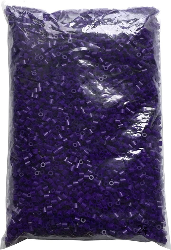 紫　パープル(　Cicogna　クイックスピード　24:　単色　500g　24:　スピード発送　選べるカラー　アイロンビーズ　単品　パープル)　紫　5mm　大容量　約8000個　メルカリ