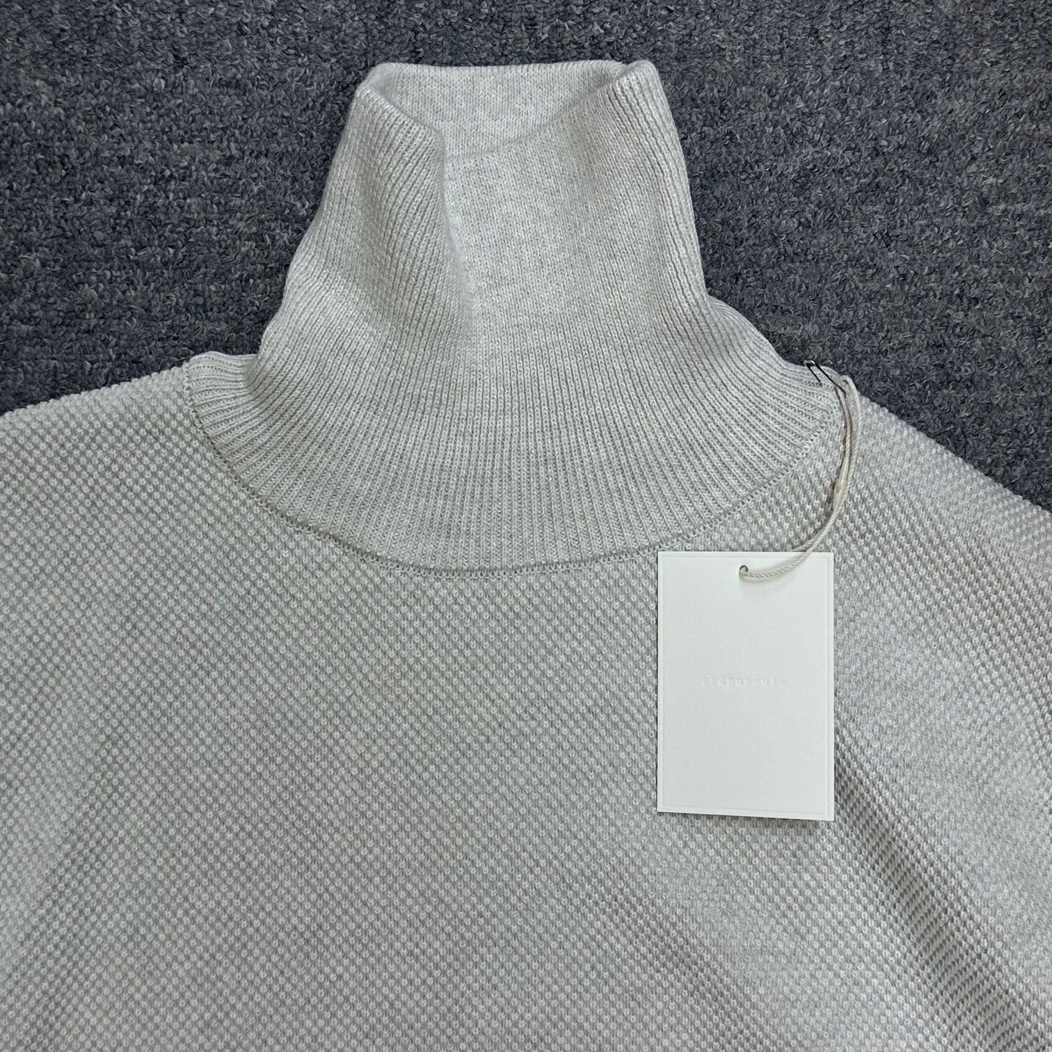 参考上代20900円 未使用品 crepuscule Moss Stitch Turtle Neck モス 