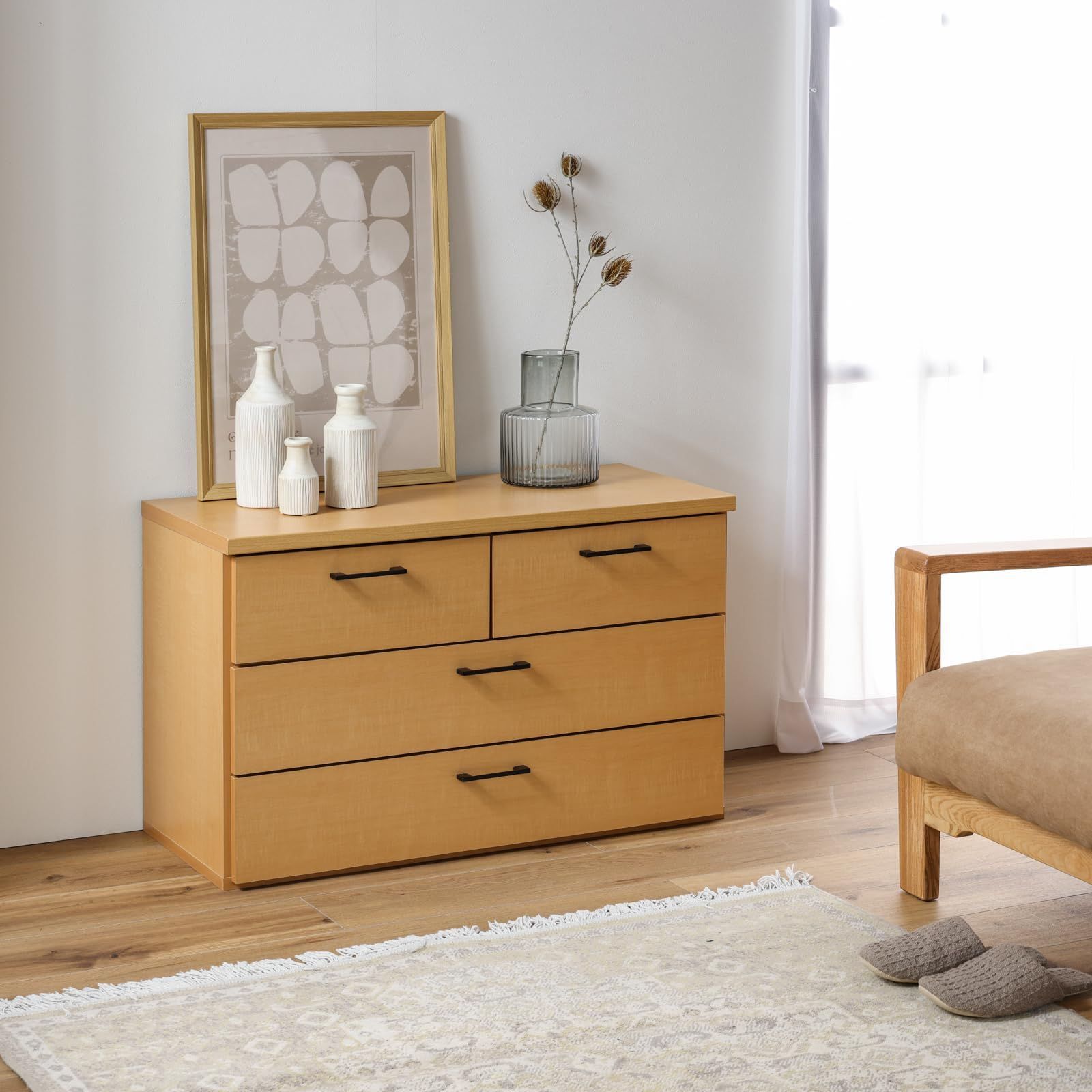 チェスト 90cm幅3段 nakakei サンデー ナチュラル 関家具 sekikagu 419889 WWW_KANDAIZUMI_COM