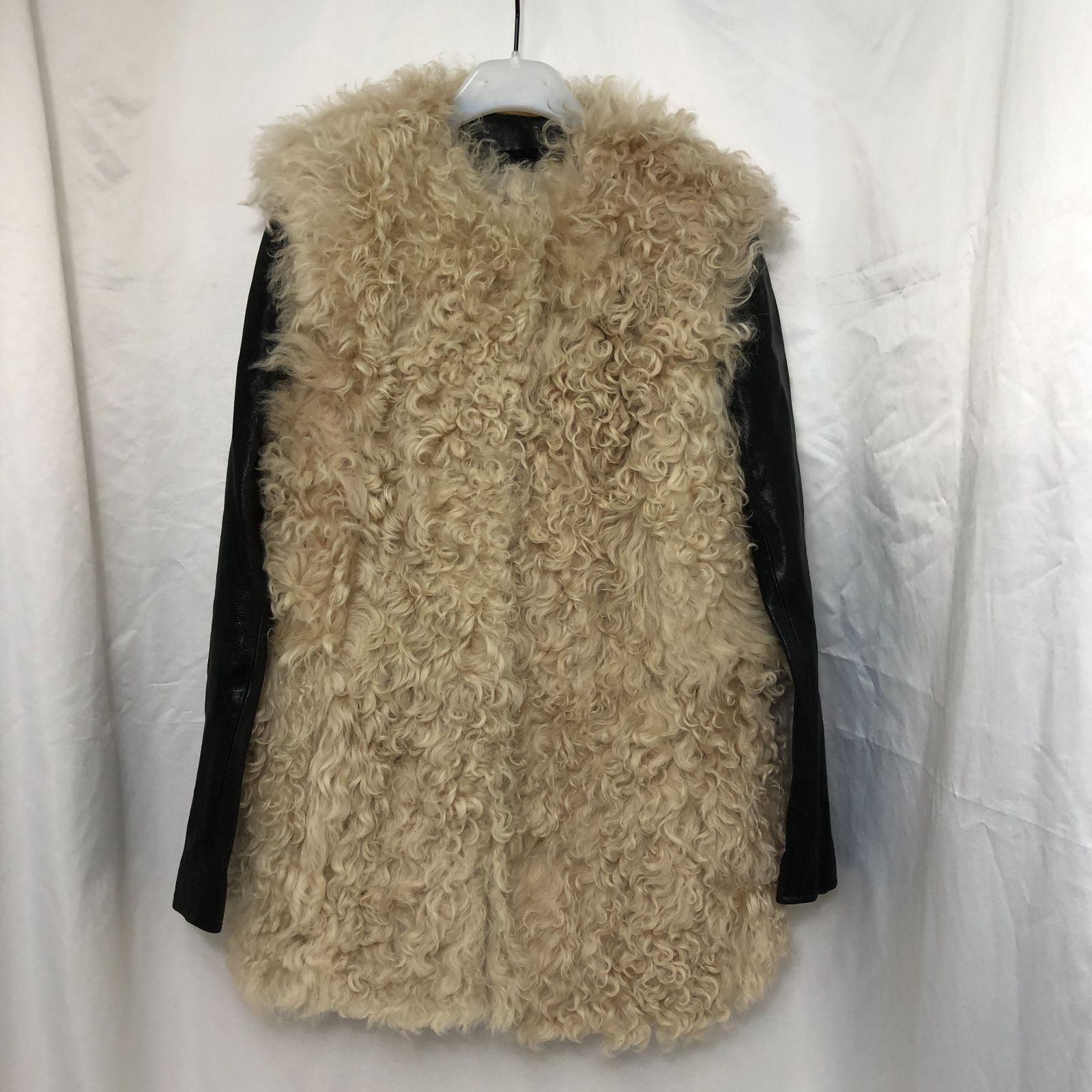 BORDERS AT BALCONY 3WAYアウター ファーベスト＋レザージャケット ベージュ ブラック SGAW10-7314