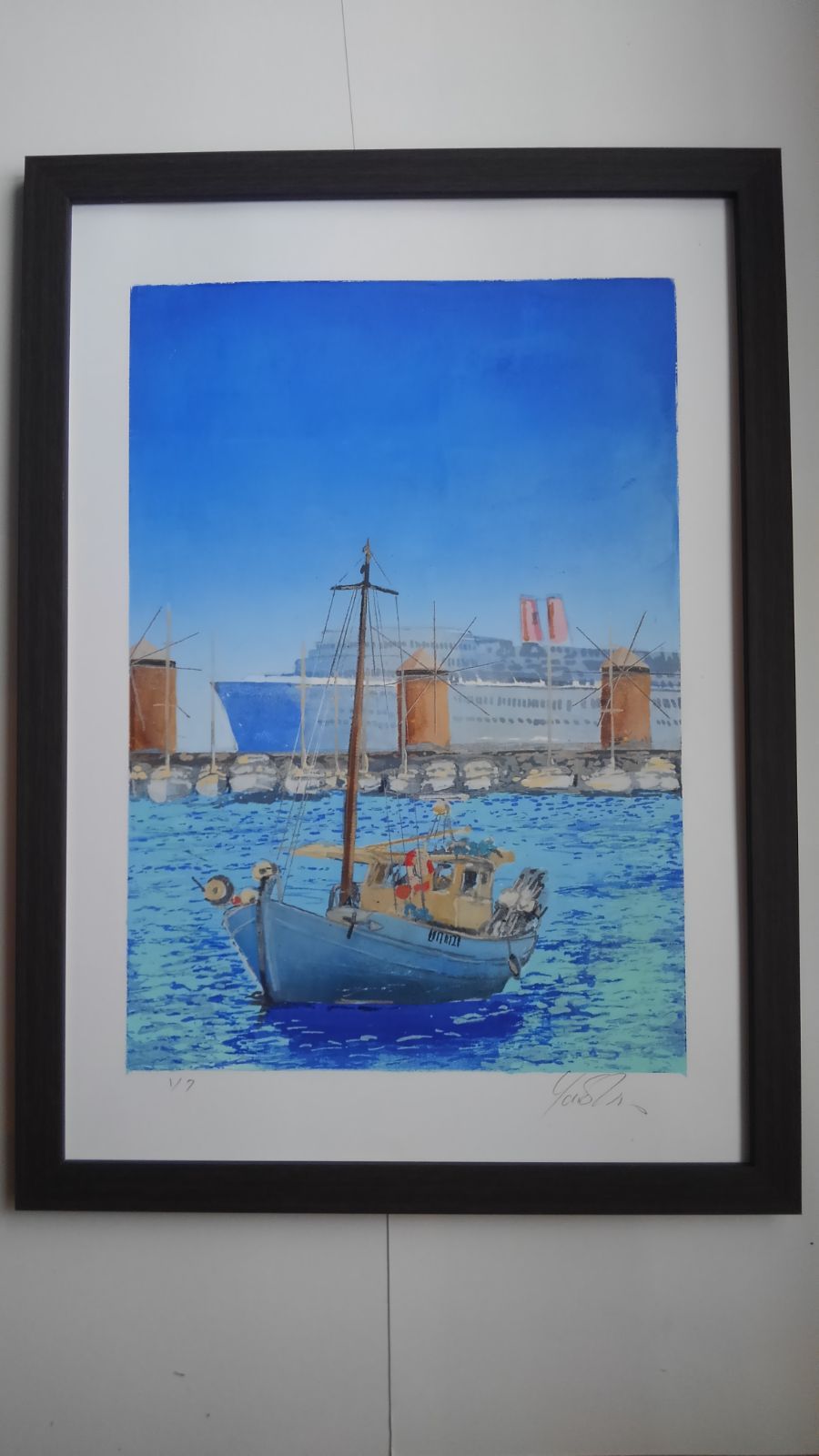 旅の始まり」 手描き 油絵 風景画 原画 油彩画 ayuwara_iop-61367 「旅