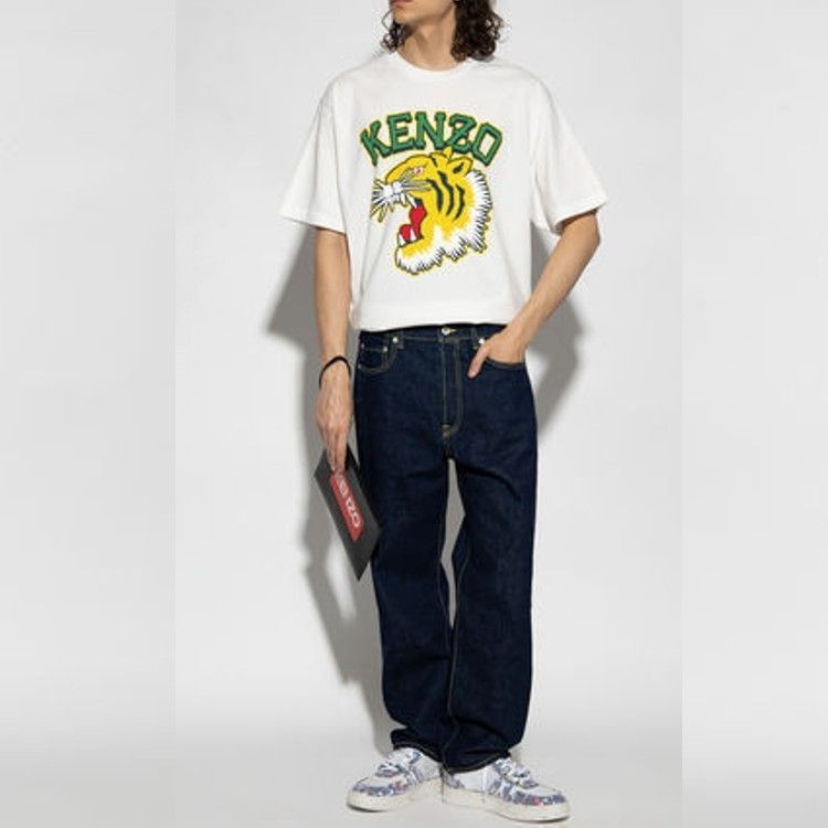 KENZO VARSITY JUNGLE タイガー Tシャツ ホワイト S KENZO VARSITY JUNGLE タイガー Tシャツ ホワイト S