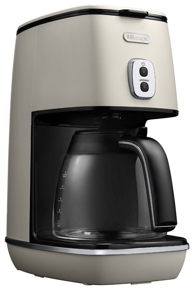 De Longhi デロンギ ドリップコーヒーメーカー ディスティンタ ICMI011J-W コーヒー 6杯用 チタンコートフィルター ホワイト 外箱スレあり
