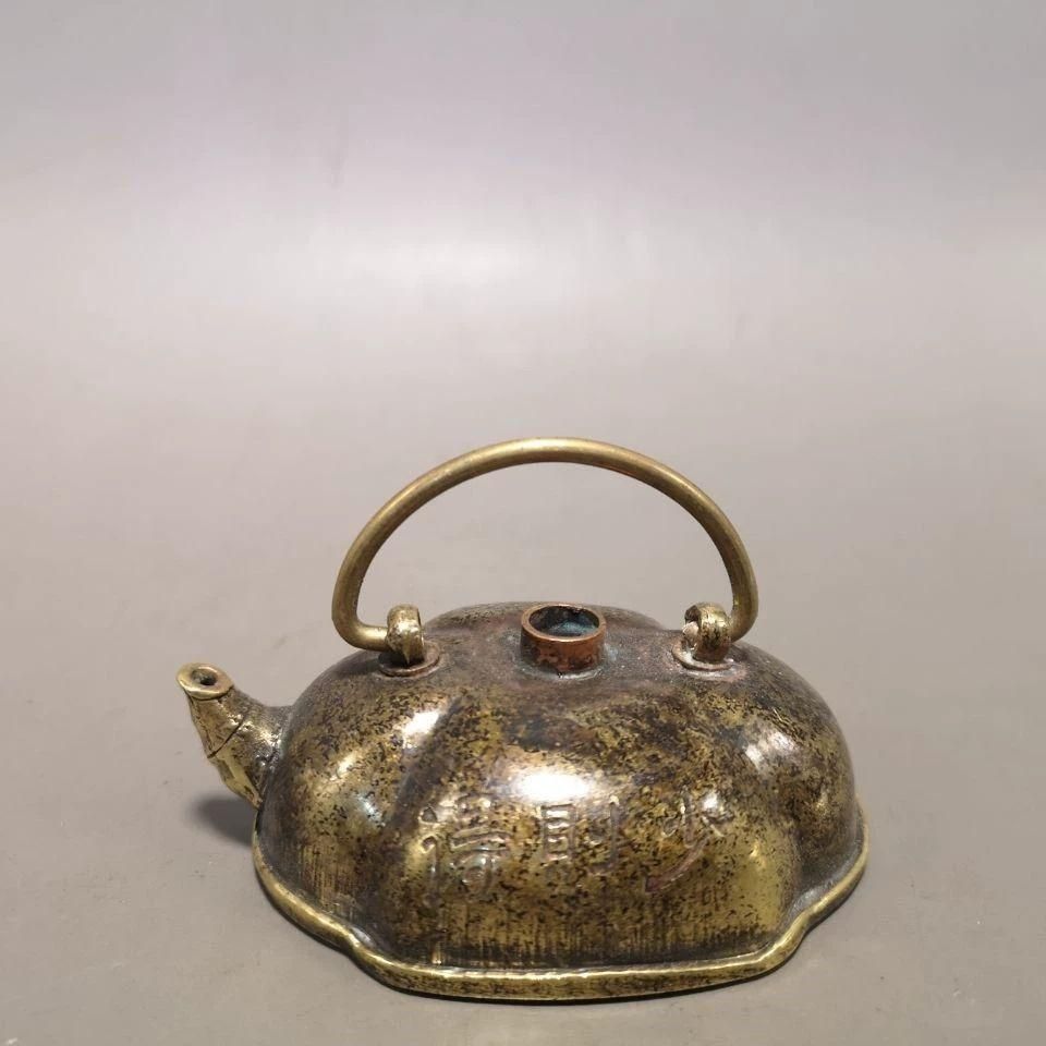 銅細工 水滴壺 硯滴壺 水盂 装飾品 工芸品 美術品 置物 銅