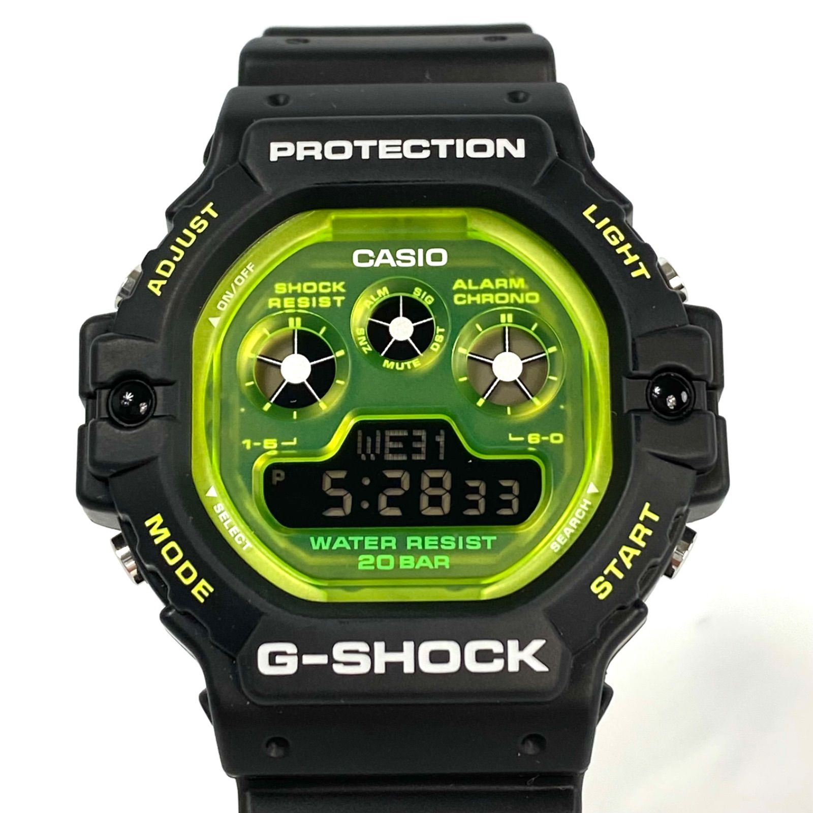 美品】カシオ G-SHOCK 5900シリーズ DW-5900TS-1JF クォーツ グリーン 