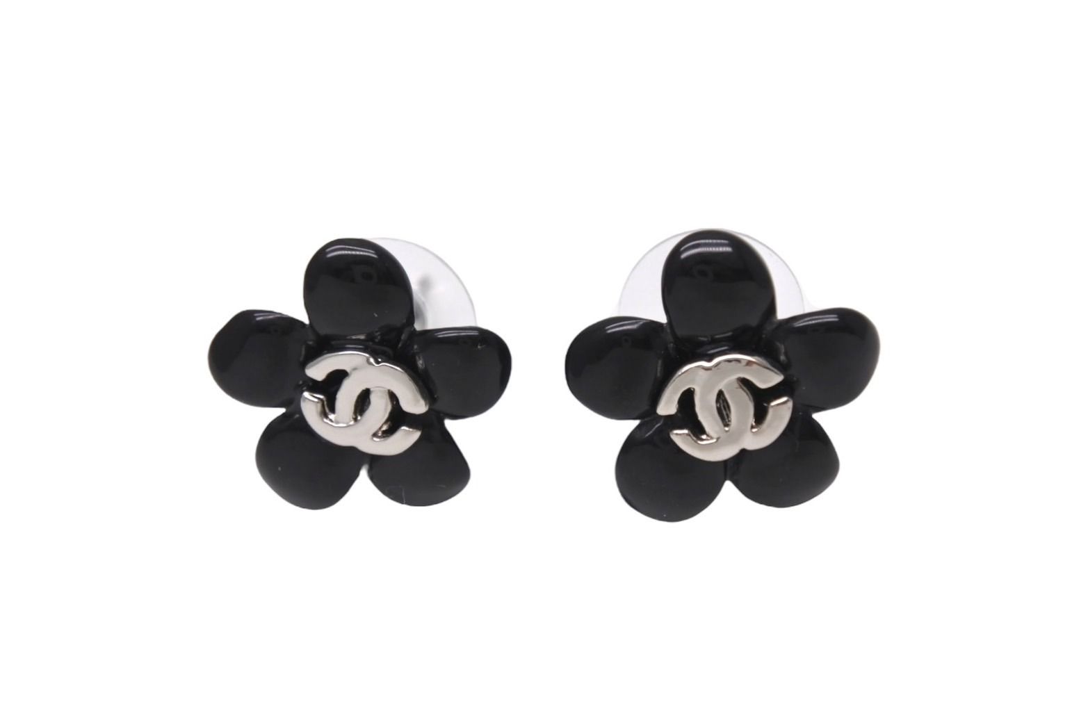 極美品 CHANEL シャネル フラワー ココマーク ピアス 両耳 05P刻印  