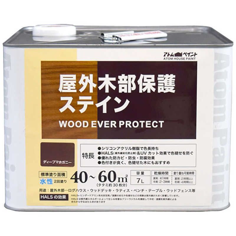 送料無料 ♥ 未開梱 アトムサポート アトム ウッドエバープロテクト 7L ディープマホガニー 9050935