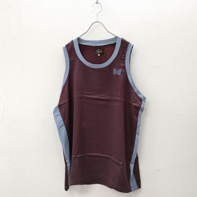 Needles Papillon Emb.Side Line Tank Top EJ181 サイズXS タンクトップ エンジ ミズイロ メンズ ニードルス【中古】4-0801S