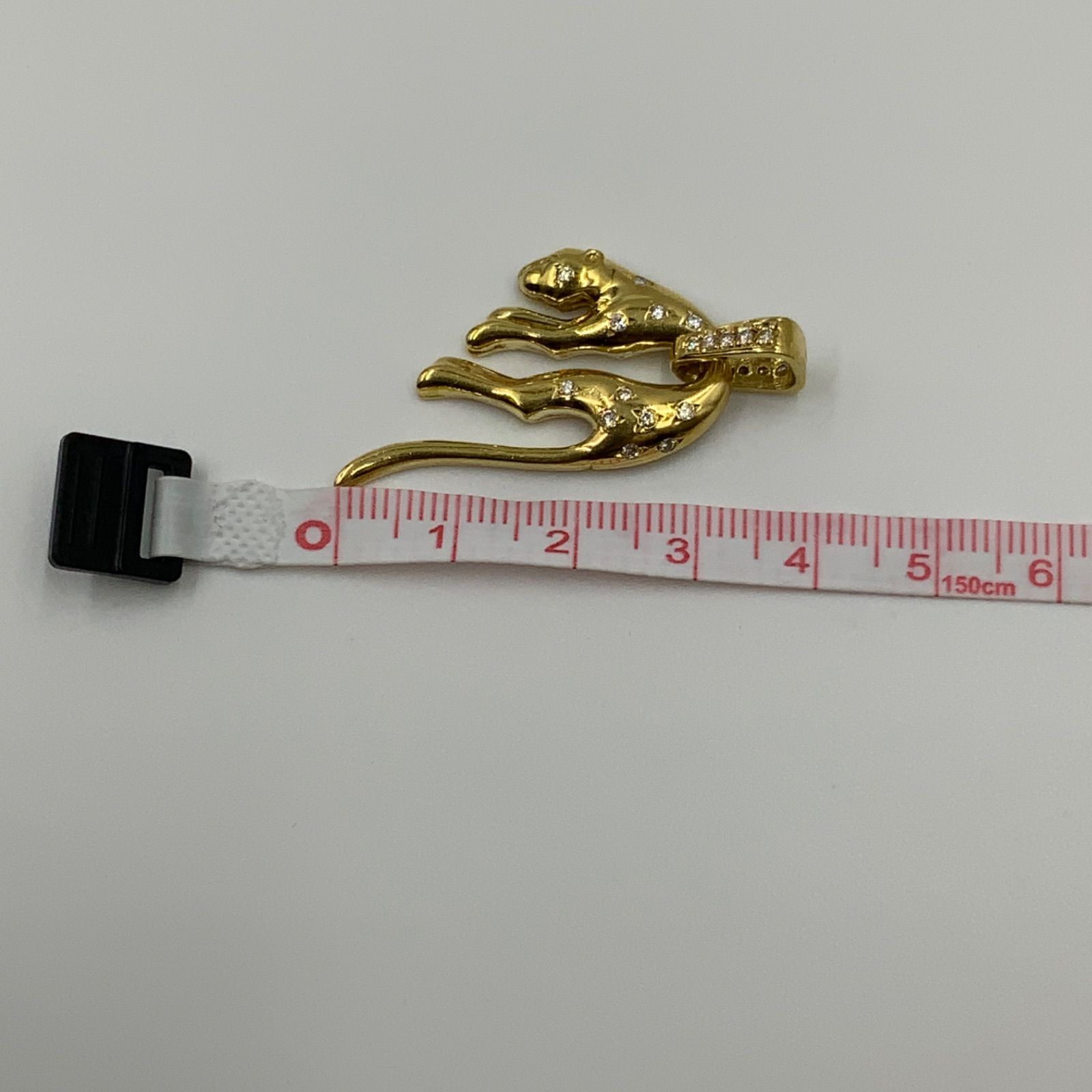 K18 18金 パンサー ペンダントトップ ダイヤモンドペンダント