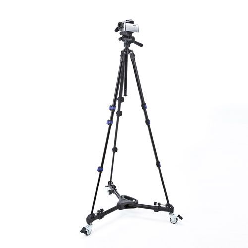 キャスター付き三脚台 折り畳み式