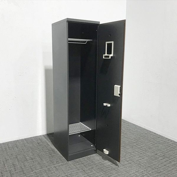 1人用ロッカー 鍵付き KZ-II型 オカムラ ペアウッドダーク