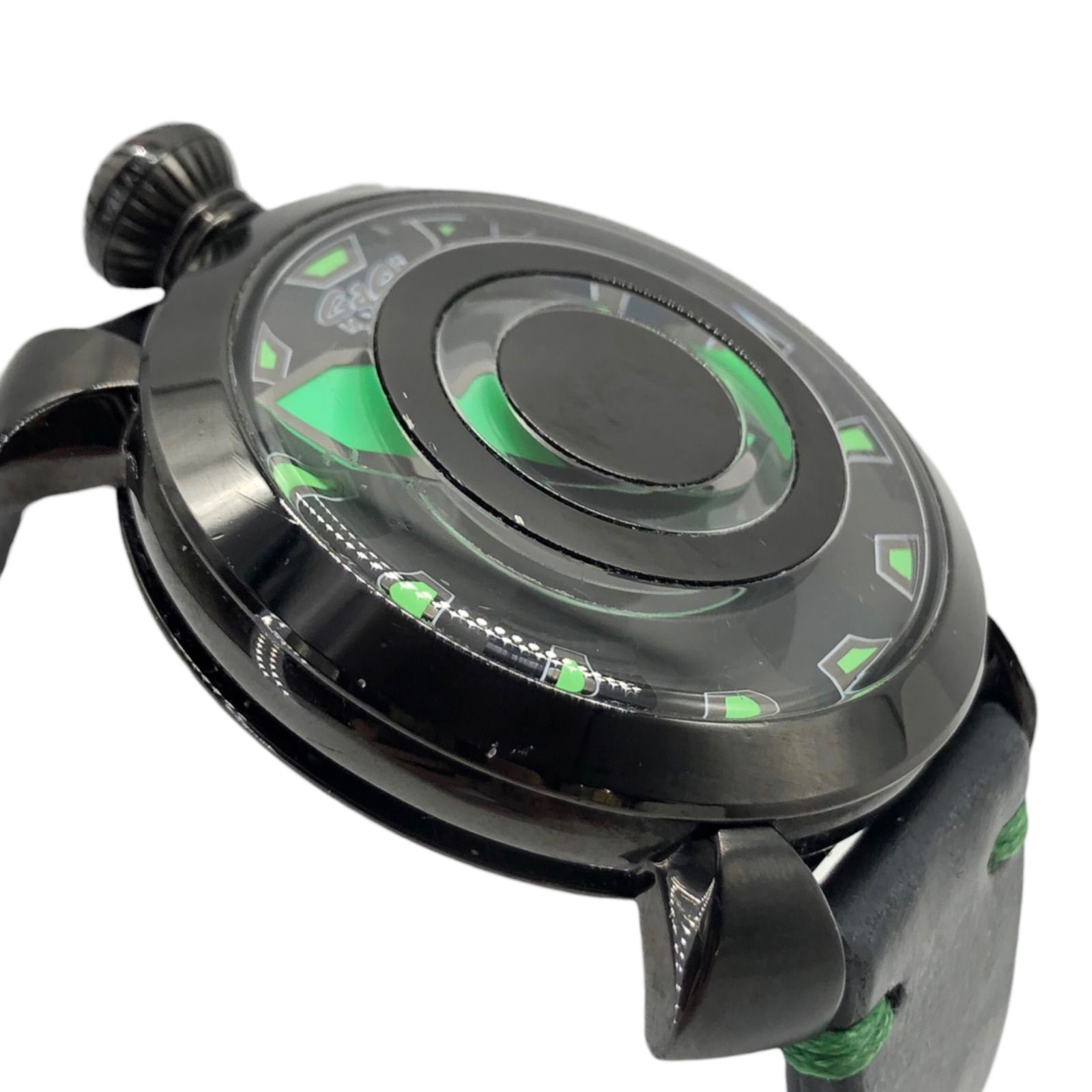 ♪09115 稼働品 GaGa MILANO マヌアーレ 48mm ミステリーユース 腕時計 