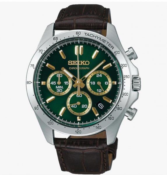 ZB219-20B セイコーウオッチ 腕時計 セイコー セレクション クオーツクロノグラフ 横三ツ目 SBTR017 メンズ ブラウン 39600円