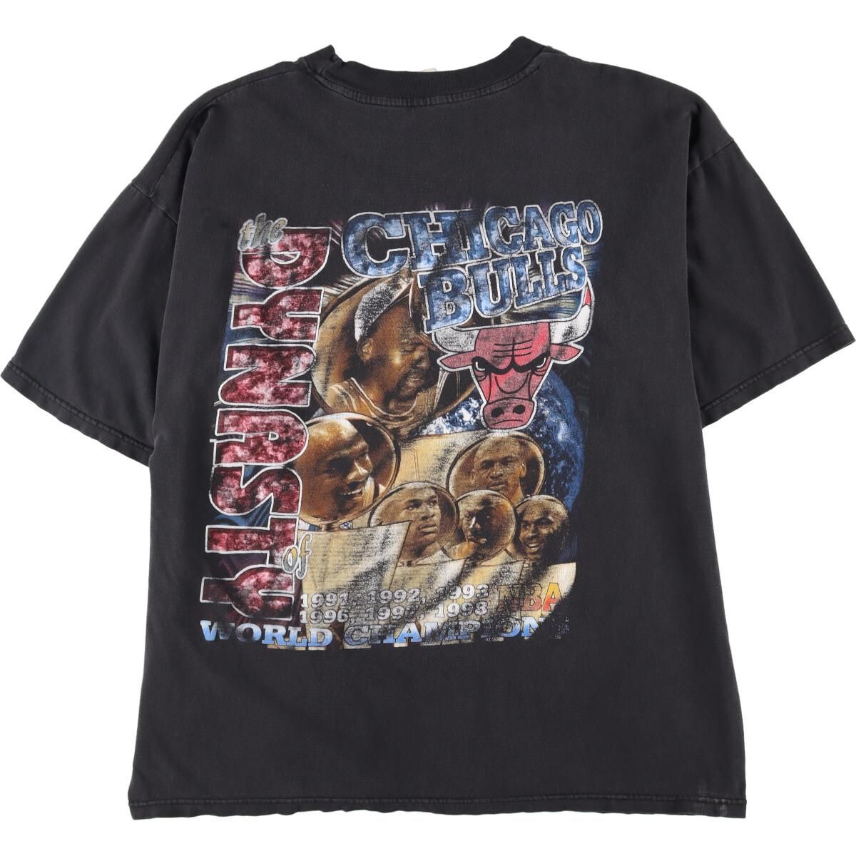 古着 90年代 KP NBA CHICAGO BULLS シカゴブルズ 両面プリント