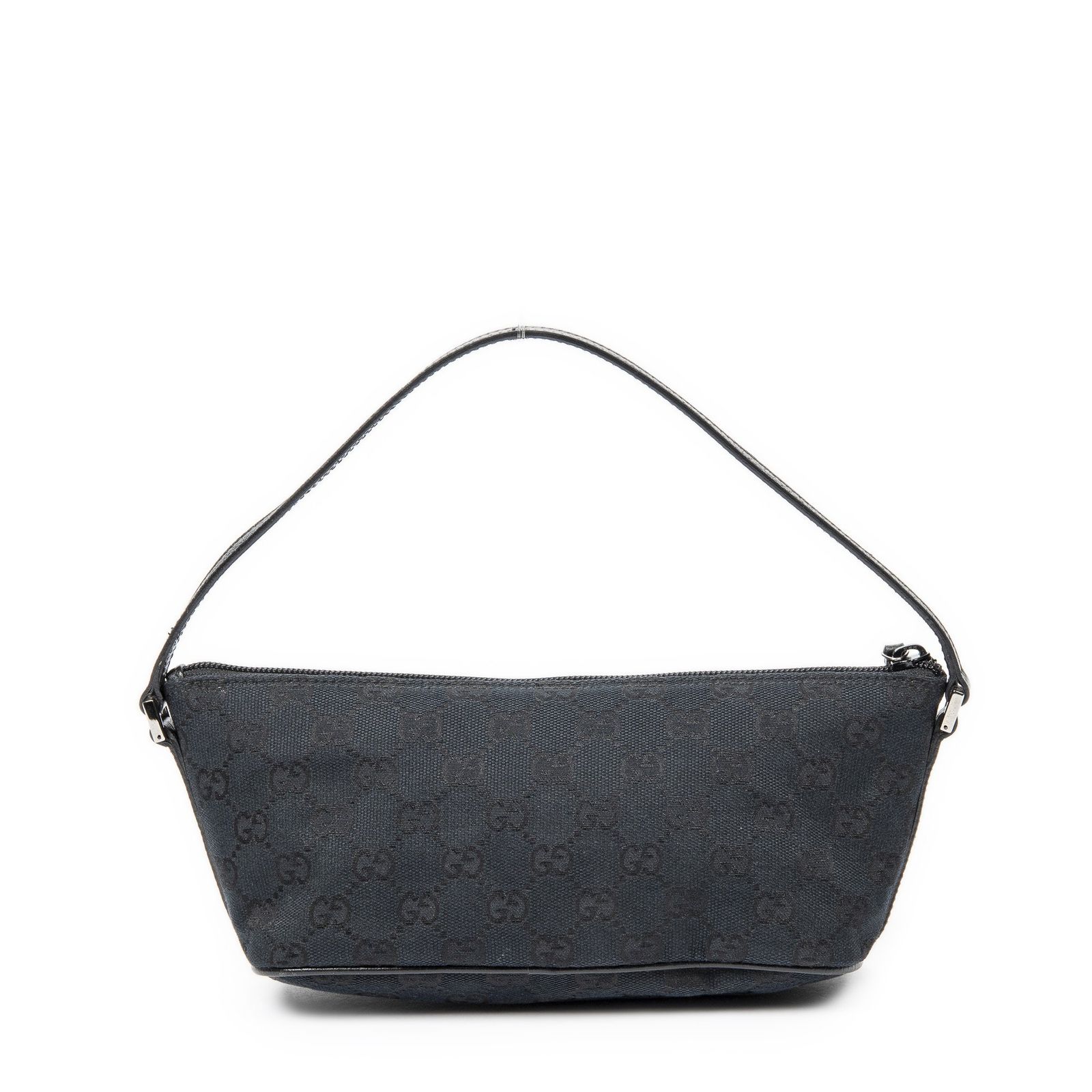 中古] GUCCI グッチアクセサリーポーチ黒GGキャンバスA - メルカリ