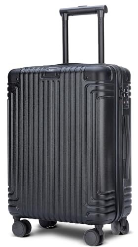 Bargiotti スーツケース 拡張機能付 ABS PC キャリーケース 耐衝撃 静音 軽量 キャリーバッグ 日乃本キャスター USBポート付き YKKファスナー ブラック Mサイズ 70 L容量