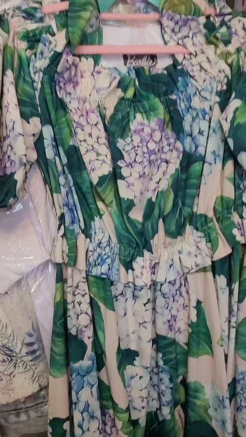 輸入アジサイワンピース