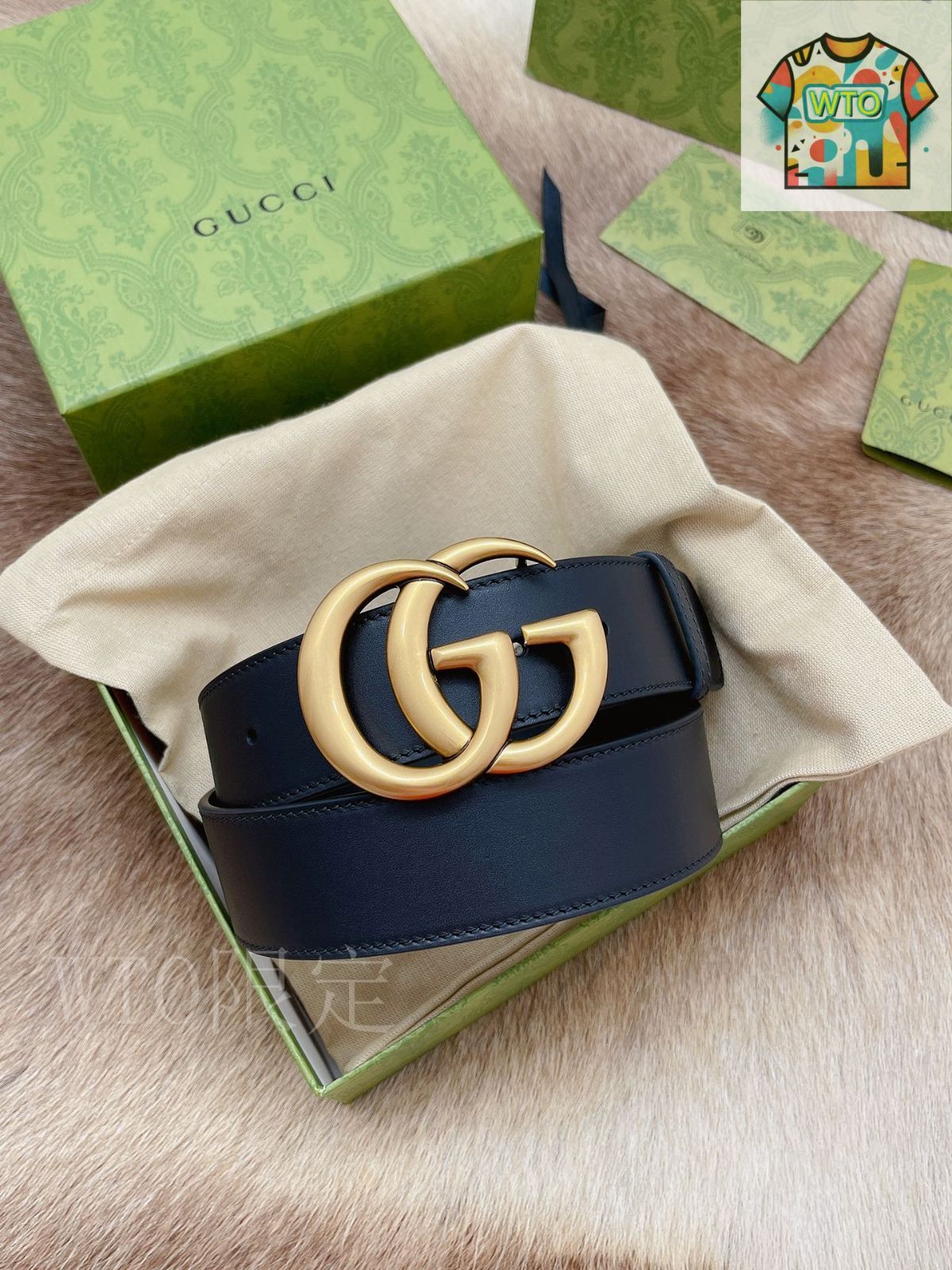 今日特価】Gucci Double G 2.0cm 本革ベルト-1 - メルカリ
